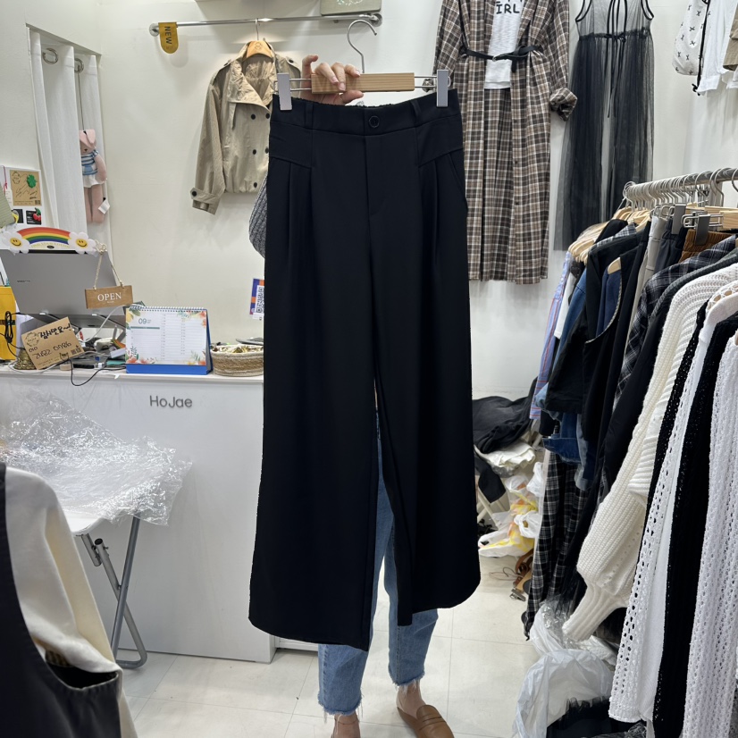 HOJAE東大門㊣直郵女士新品推薦真品休閑25秋冬職業休閑褲口袋MID-LEVEL JUMP休閑褲圖色3