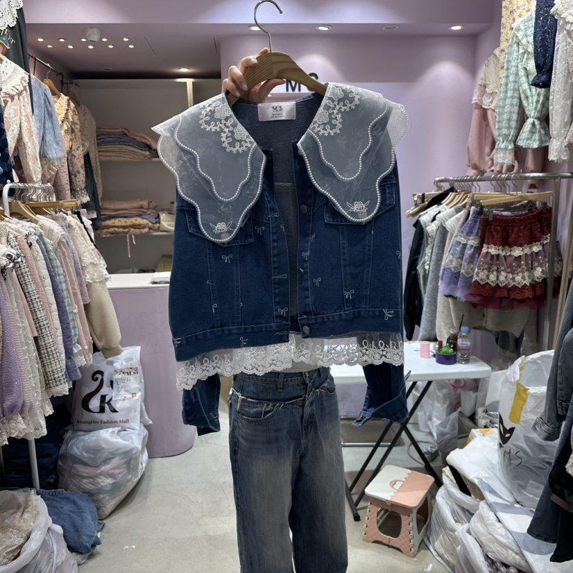 MS韓國直郵㊣女裝新品休閑時尚熱賣職業人氣真品夾克蝴蝶結MS夾克圖色1