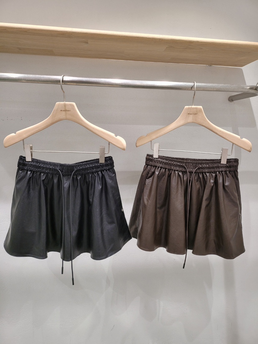 THE OTHER東大門㊣代購女裝新品熱賣時尚人氣25秋冬短裙皮革THE OTHER短裙