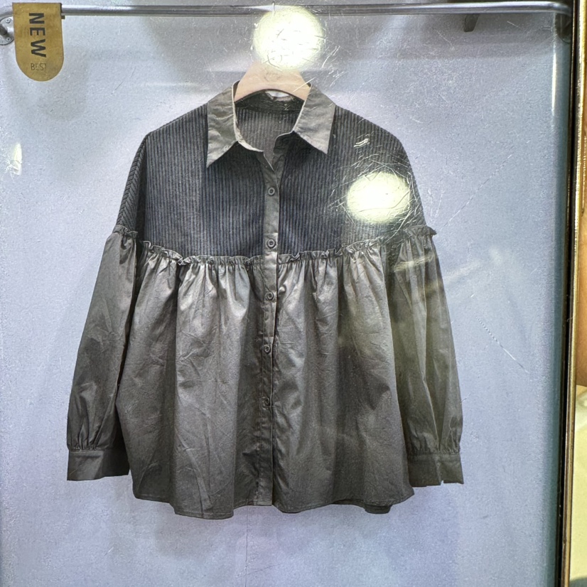 HOJAE韓國代購㊣女裝新品推薦人氣真品時尚職業休閑襯衫蕾絲衫MID-LEVEL JUMP襯衫/蕾絲衫圖色4