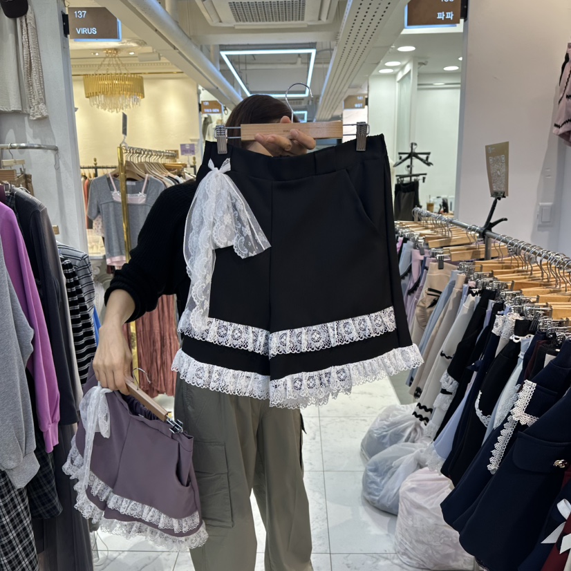PAPA東大門㊣代購女裝新品休閑25秋冬推薦時尚職業人氣短褲PAPA短褲圖色2
