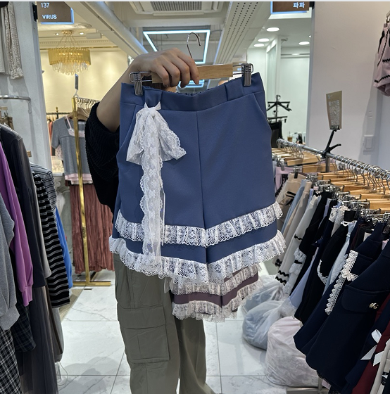 PAPA東大門㊣代購女裝新品休閑25秋冬推薦時尚職業人氣短褲PAPA短褲圖色3