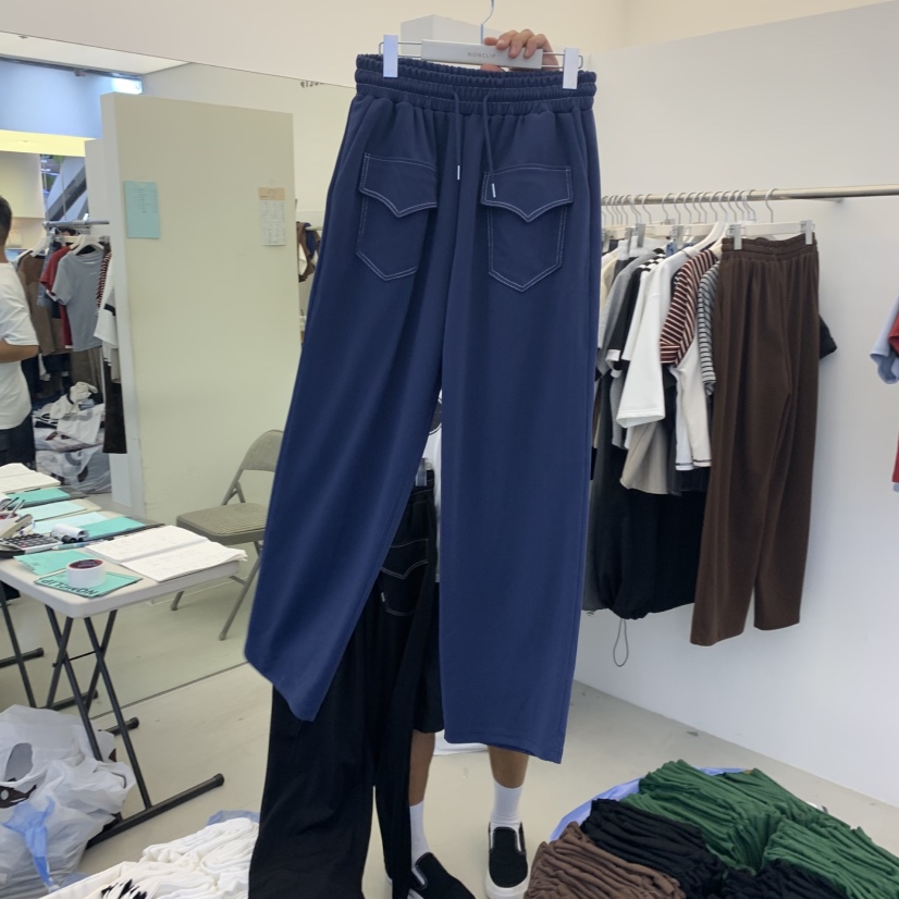NON CLIP韓國直郵㊣女士新品休閑時尚熱賣人氣真品休閑褲口袋NON CLIP休閑褲圖色3
