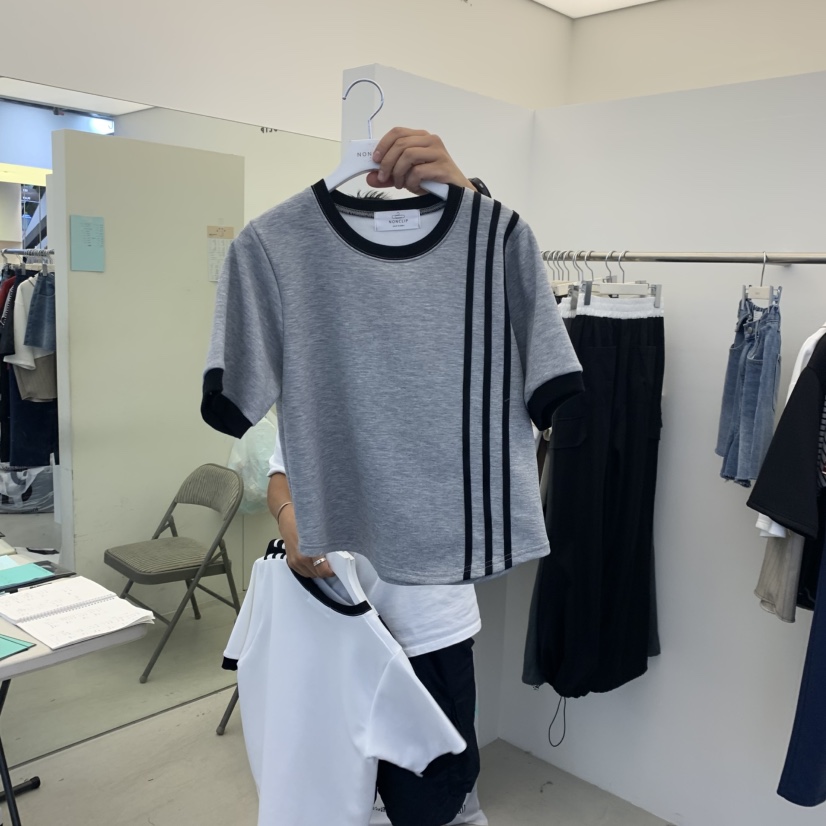 NON CLIP東大門㊣實拍女士新款熱賣休閑25秋冬人氣職業T恤NON CLIPT恤圖色1
