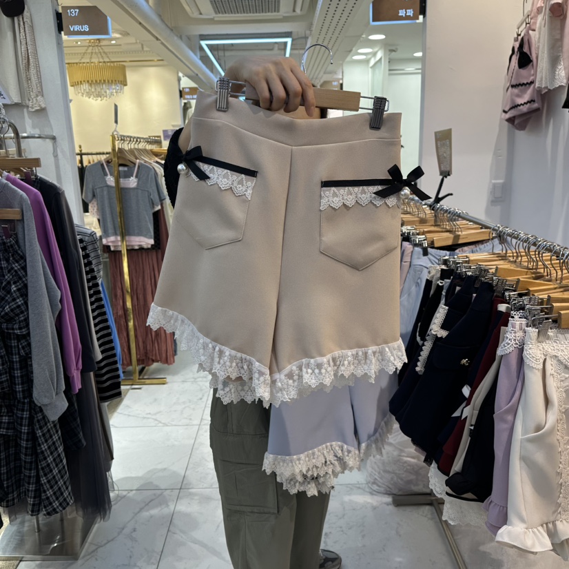 PAPA韓國代購㊣女士新品職業人氣熱賣25秋冬休閑真品推薦短褲PAPA短褲圖色1