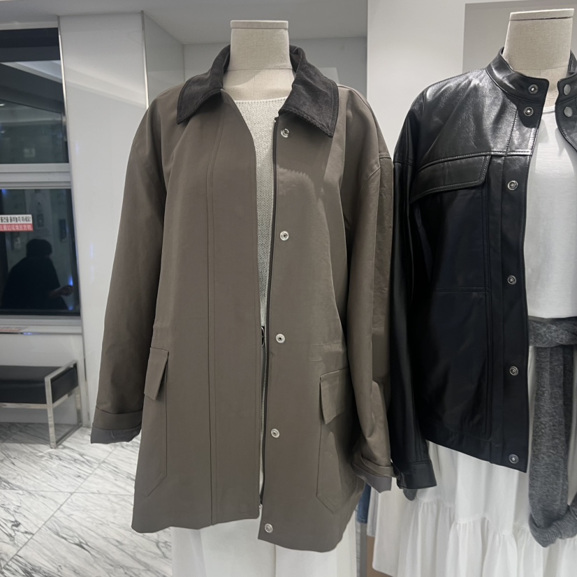 OURIN東大門㊣代購女裝新品推薦時尚職業休閑25秋冬人氣夾克OURIN夾克圖色1