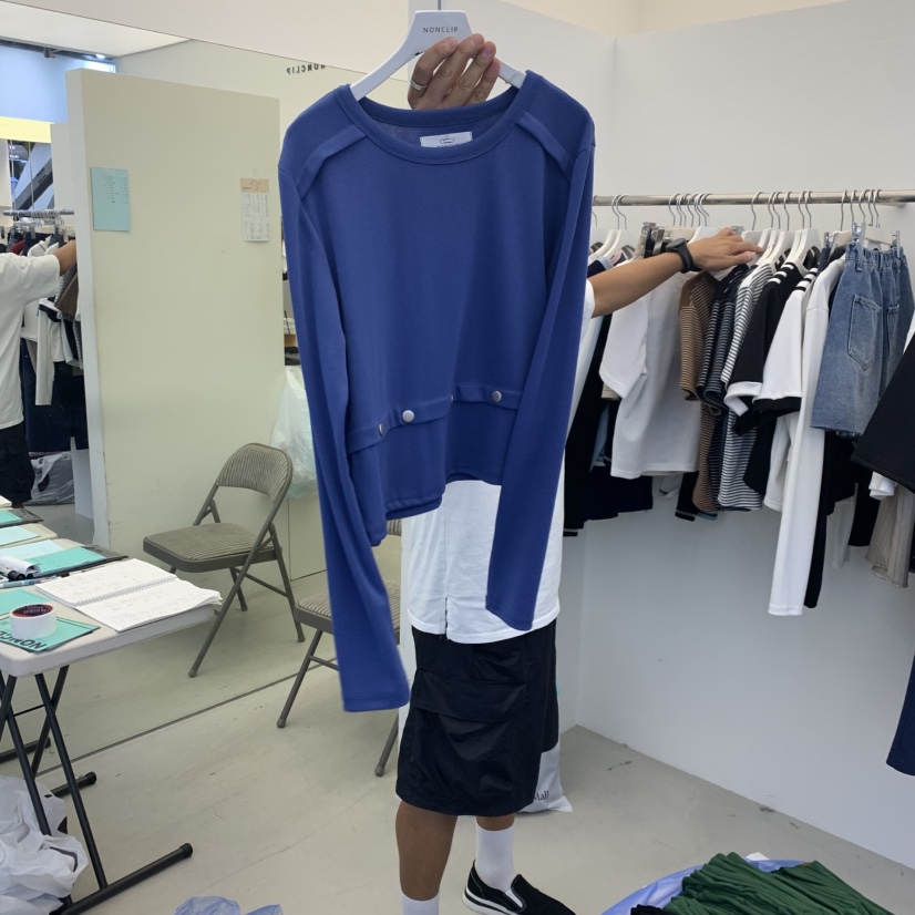 NON CLIP韓國代購㊣女裝新品推薦25秋冬休閑真品時尚長袖T恤NON CLIP長袖T恤圖色1