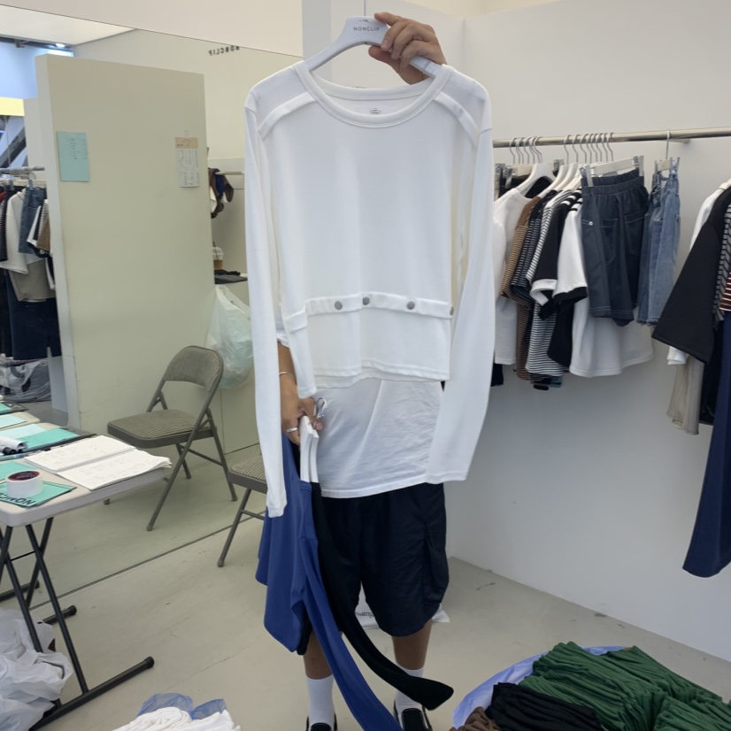 NON CLIP韓國代購㊣女裝新品推薦25秋冬休閑真品時尚長袖T恤NON CLIP長袖T恤圖色2