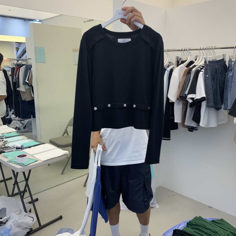 NON CLIP韓國代購㊣女裝新品推薦25秋冬休閑真品時尚長袖T恤NON CLIP長袖T恤圖色3