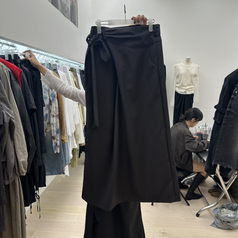MAINT東大門㊣代購女士新品休閑熱賣25秋冬時尚真品推薦長裙MAINT長裙圖色3純墨色