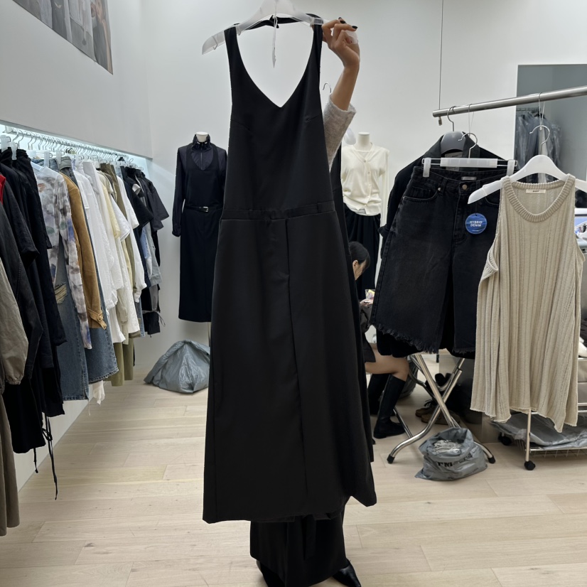 MAINT東大門㊣直郵女裝新款職業時尚25秋冬連衣裙不含內搭含腰帶MAINT連衣裙圖色3墨色