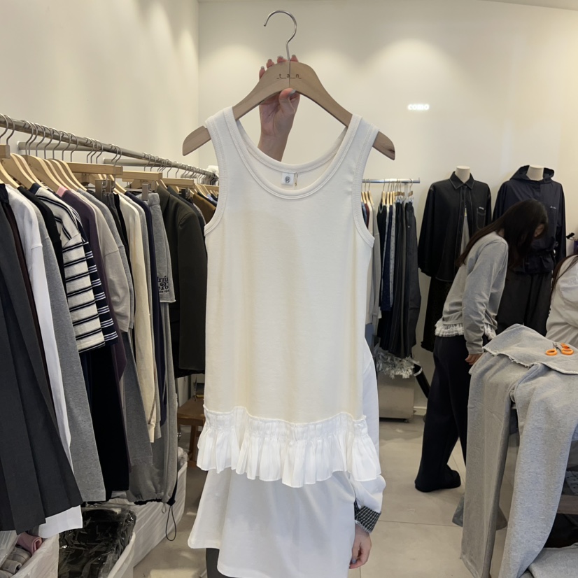 TAN&amp;COMO東大門㊣代購女裝新品熱賣推薦25秋冬吊帶背心tan-COMO吊帶/背心圖色1
