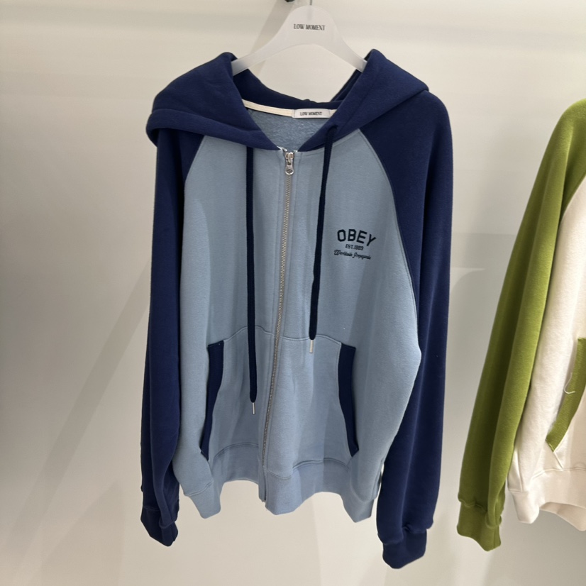 LOW MOMENT東大門㊣直郵女裝新款真品25秋冬熱賣夾克拉鏈連帽LOW MOMENT夾克圖色1