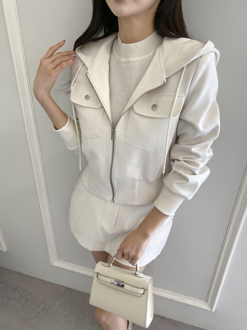CLOTH東大門㊣實拍女裝新款推薦人氣25秋冬真品時尚夾克連帽CLOTH夾克