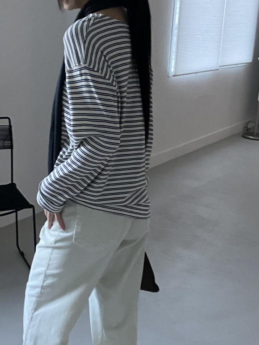 JEONG GAM STUDIOS東大門㊣直郵女裝新款人氣長袖T恤船領棉布JEONG GAM長袖T恤