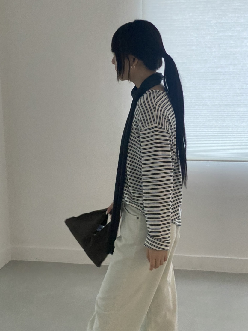 JEONG GAM STUDIOS東大門㊣直郵女裝新款人氣長袖T恤船領棉布JEONG GAM長袖T恤