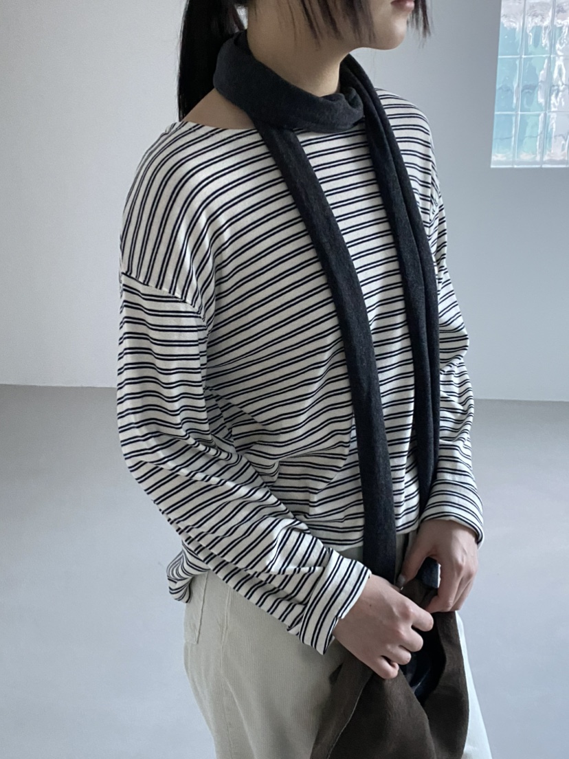 JEONG GAM STUDIOS東大門㊣直郵女裝新款人氣長袖T恤船領棉布JEONG GAM長袖T恤