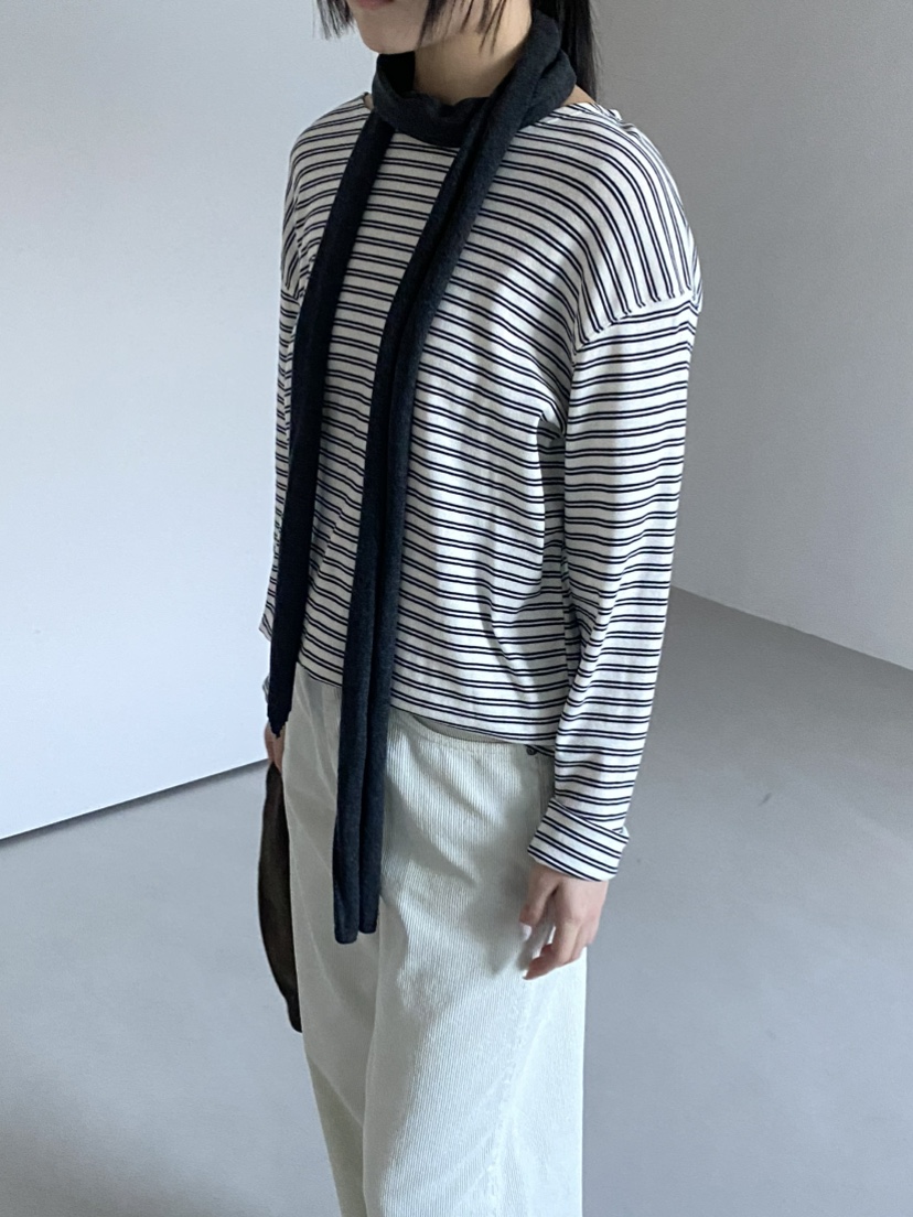 JEONG GAM STUDIOS東大門㊣直郵女裝新款人氣長袖T恤船領棉布JEONG GAM長袖T恤