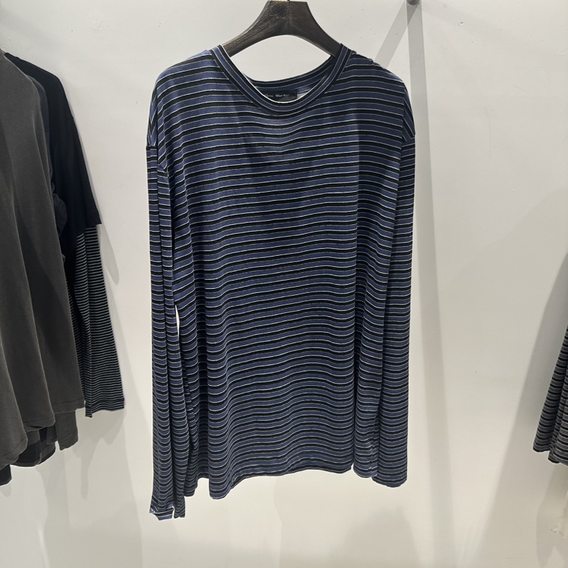 JANE BIRKIN韓國直郵㊣女裝新品25秋冬熱賣時尚休閑長袖T恤JANE BIRKIN設計師品牌長袖T恤圖色2藍色