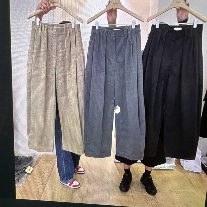 LA MAGIE FEMME韓國直郵㊣女裝新品真品熱賣25秋冬休閑褲褶皺Lamagie Femme休閑褲