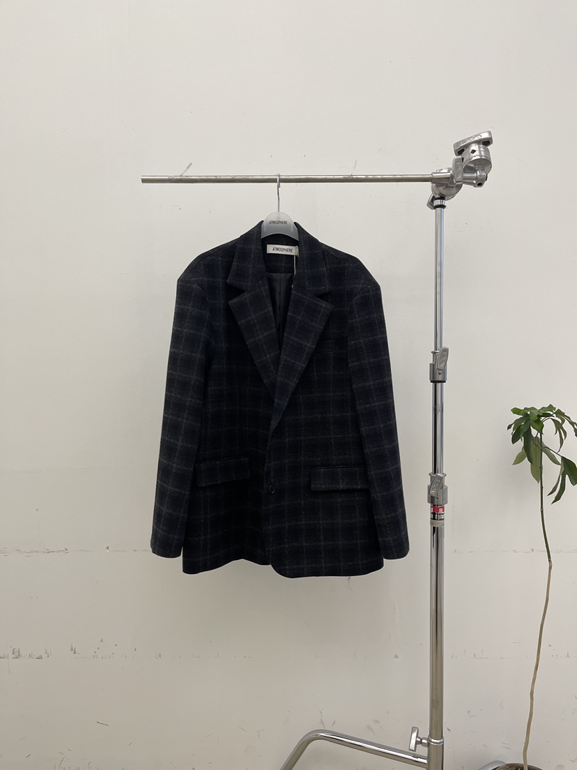 ATMOSPHERE東大門㊣實拍女裝新品熱賣休閑25秋冬時尚職業夾克ATMOSPHERE/BLING夾克圖色1藏藍