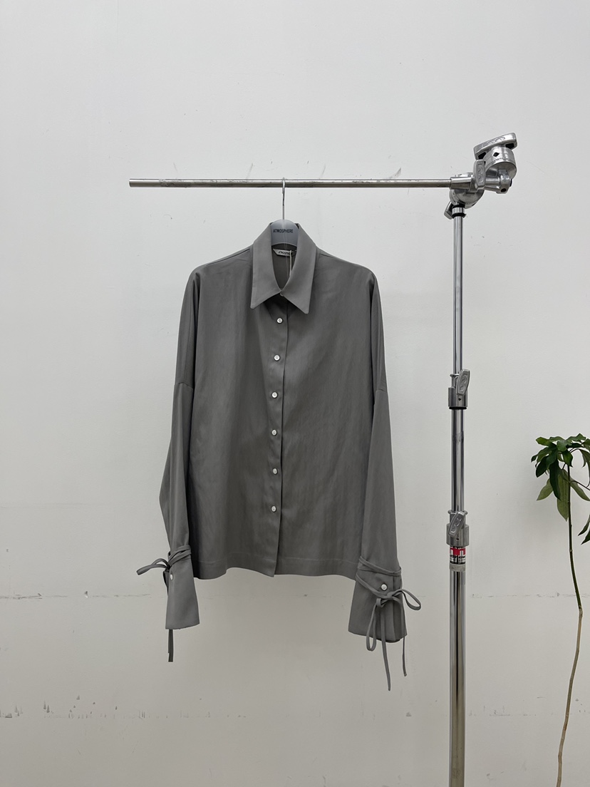ATMOSPHERE韓國直郵㊣女裝新款真品休閑人氣職業襯衫蕾絲衫ATMOSPHERE/BLING襯衫/蕾絲衫圖色2灰