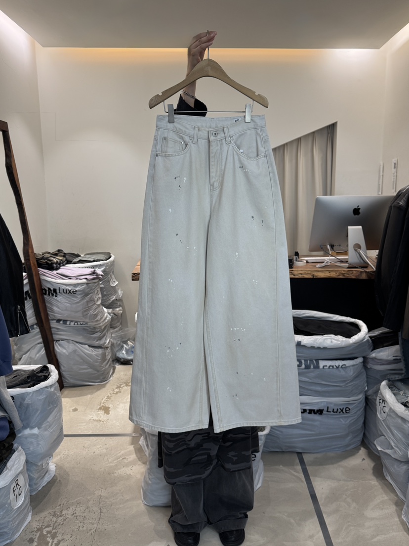 FRIC韓國直郵㊣女裝新品推薦人氣25秋冬時尚職業休閑牛仔褲FRIC牛仔褲圖色1