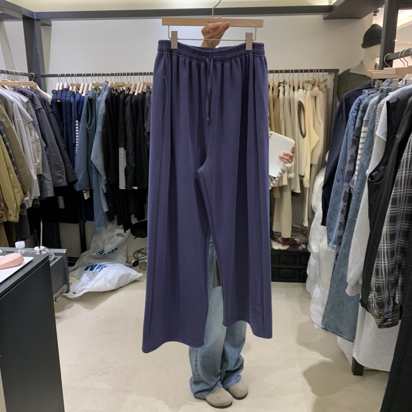 SELF SERVICE韓國代購㊣女裝新款熱賣職業時尚休閑褲刺繡棉質SELF SERVICE休閑褲圖色3