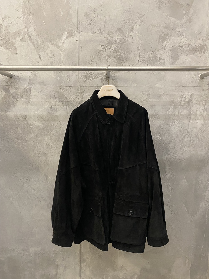 THE VETIVER-A東大門㊣代購女裝新品25秋冬真品夾克絨面革VETIVER夾克圖色2