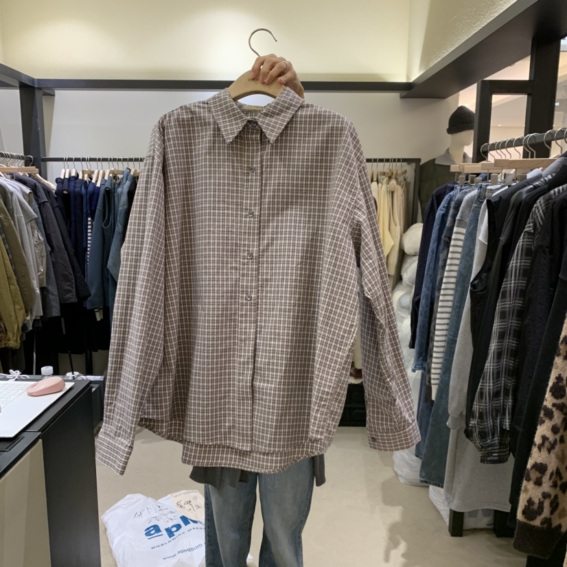 SELF SERVICE韓國直郵㊣女裝新品人氣時尚25秋冬襯衫蕾絲衫SELF SERVICE襯衫/蕾絲衫圖色1