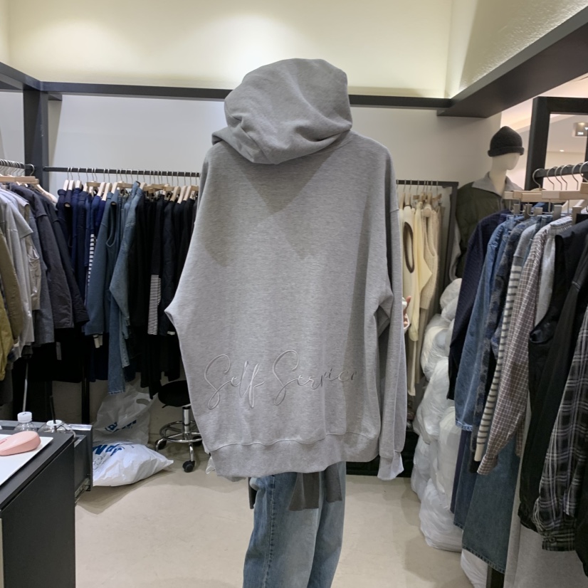 SELF SERVICE東大門㊣實拍女士新品熱賣25秋冬衛衣刺繡棉質SELF SERVICE衛衣
