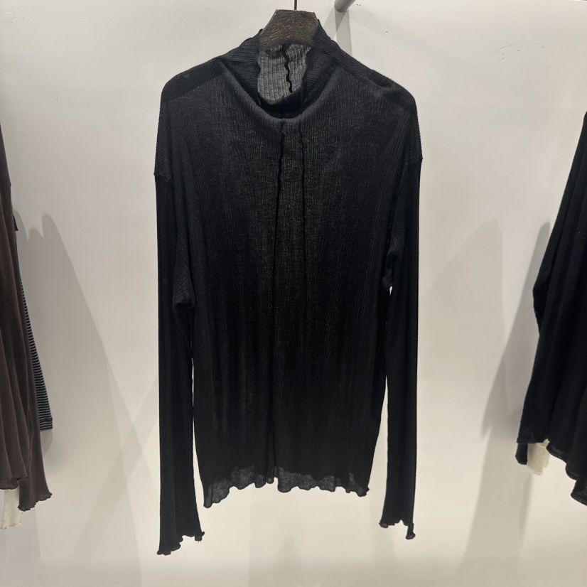 JANE BIRKIN東大門㊣代購女士新款人氣推薦25秋冬休閑長袖T恤JANE BIRKIN設計師品牌長袖T恤圖色2黑色