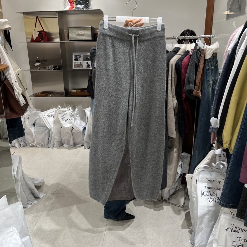 TEMPTING韓國直郵㊣女士新品職業時尚推薦休閑褲針織褲狐貍TEMPTING休閑褲圖色1