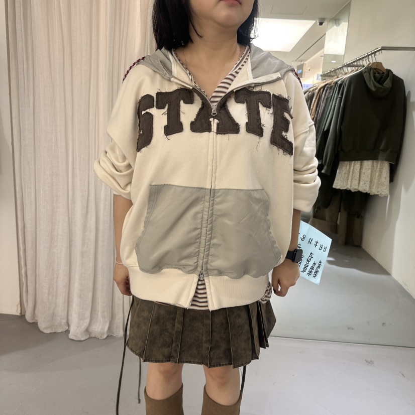 VAULT東大門㊣代購女裝新品推薦25秋冬休閑熱賣真品夾克兜帽VAULT夾克圖色3