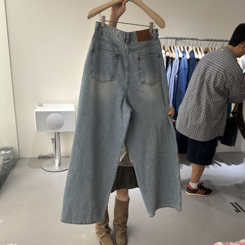 VAULT韓國直郵㊣女裝新款時尚人氣推薦休閑真品25秋冬牛仔褲口袋VAULT牛仔褲