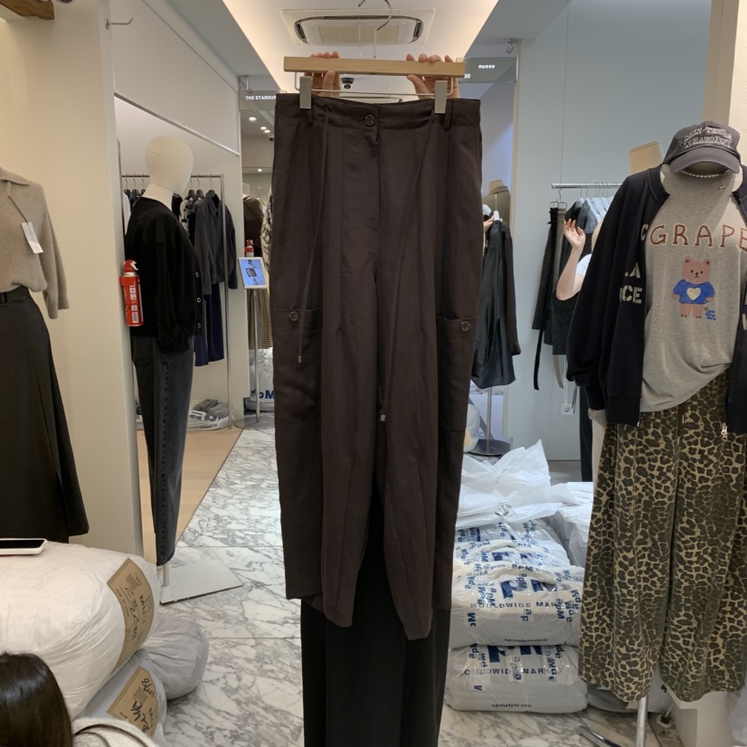 THE MUI東大門㊣代購女裝新款真品25秋冬推薦熱賣休閑褲口袋THE MUI休閑褲圖色2