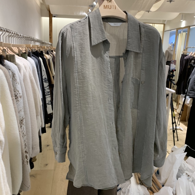 THE MUI東大門㊣代購女士新品25秋冬推薦人氣休閑襯衫蕾絲衫THE MUI襯衫/蕾絲衫圖色2