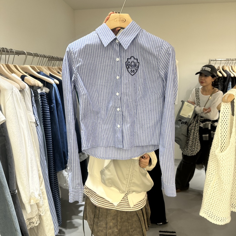 VAULT東大門㊣代購女士新品時尚休閑職業人氣25秋冬襯衫蕾絲衫VAULT襯衫/蕾絲衫圖色1