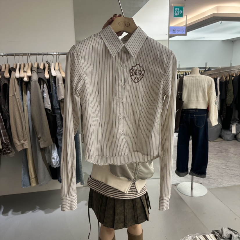 VAULT東大門㊣代購女士新品時尚休閑職業人氣25秋冬襯衫蕾絲衫VAULT襯衫/蕾絲衫圖色2