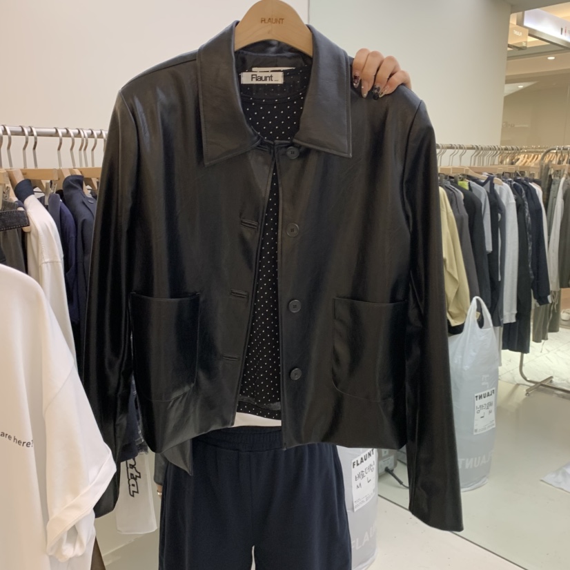 FLAUNT東大門㊣實拍女士新品時尚休閑真品25秋冬熱賣夾克短款FLAUNT夾克圖色3