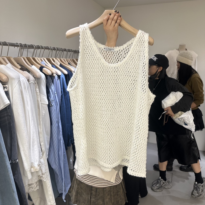 VAULT韓國直郵㊣女士新品真品時尚職業吊帶背心不含內搭網眼VAULT吊帶/背心圖色2