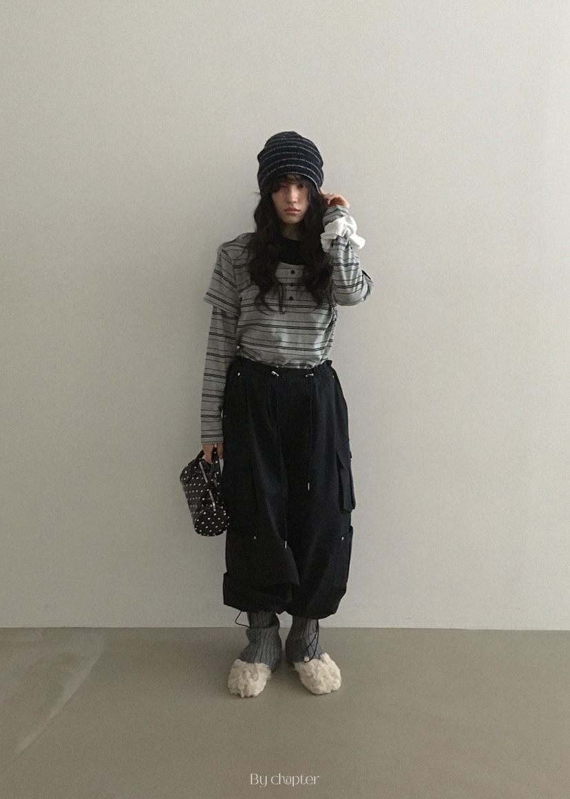 BY CHAPTER東大門㊣實拍女士新品時尚真品職業長袖T恤假兩件BY Chapter長袖T恤