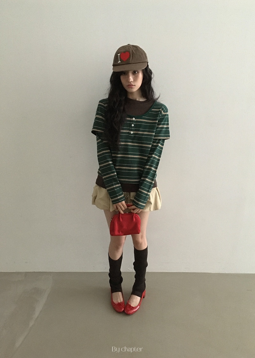 BY CHAPTER東大門㊣實拍女士新品時尚真品職業長袖T恤假兩件BY Chapter長袖T恤圖色2