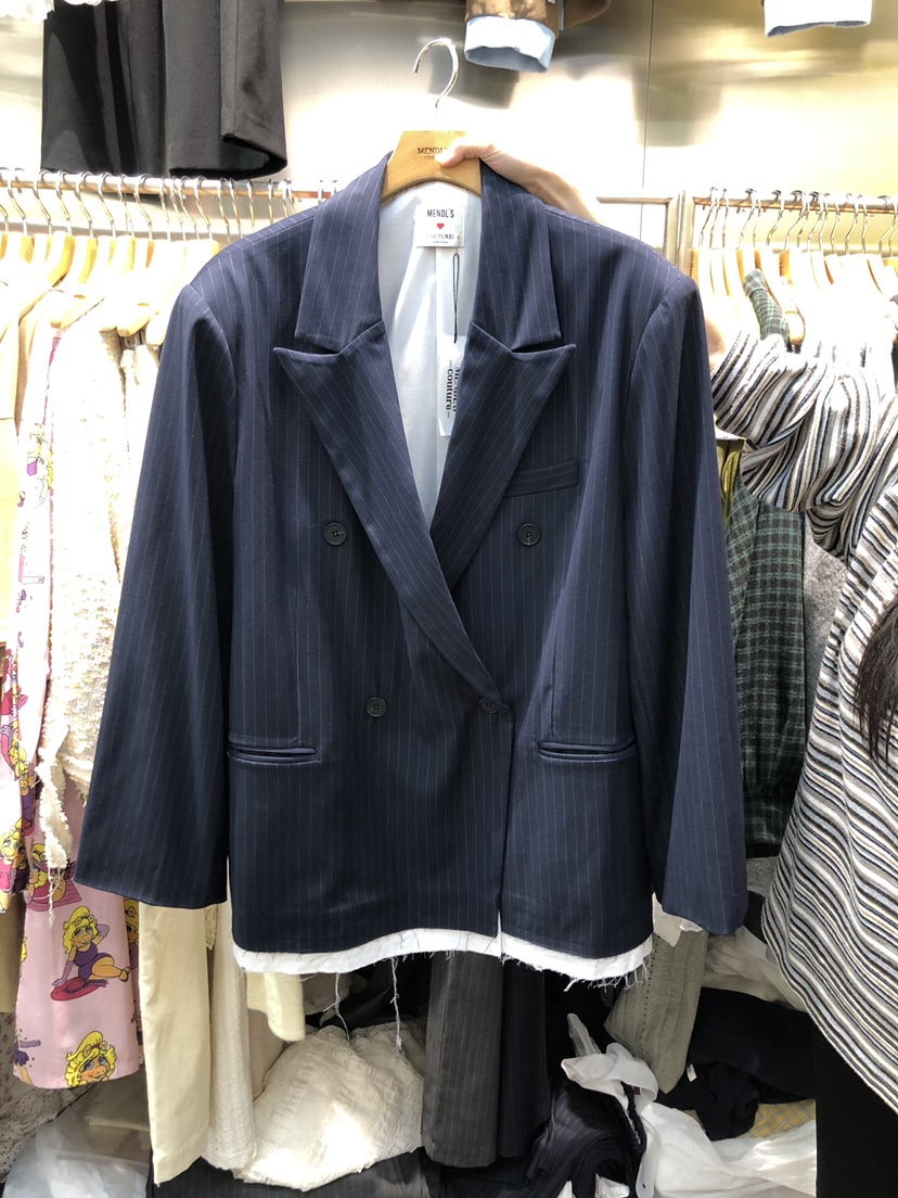 MENDL S韓國直郵㊣女士新品時尚推薦休閑25秋冬人氣職業夾克MENDL S夾克圖色2深藍色