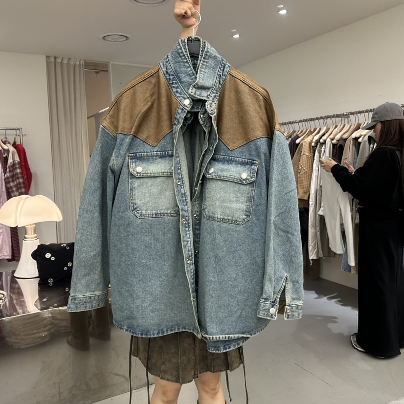 VAULT韓國代購㊣女裝新款職業人氣熱賣時尚休閑25秋冬夾克皮革VAULT夾克圖色2