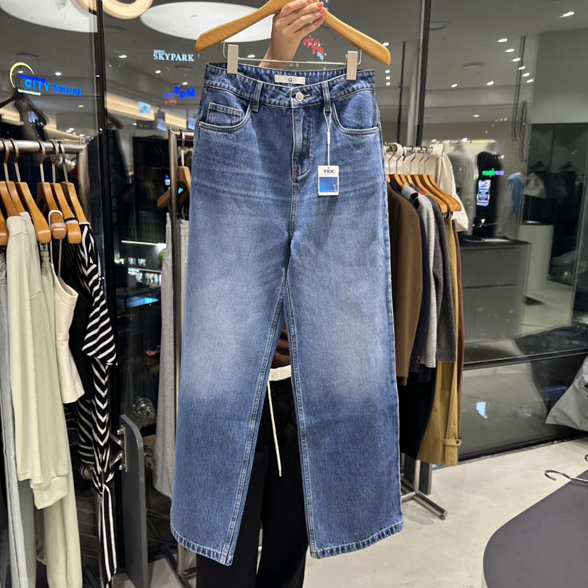 TREND SELLER/G東大門㊣代購女裝新品時尚推薦25秋冬牛仔褲G/TREND SELLER牛仔褲圖色1