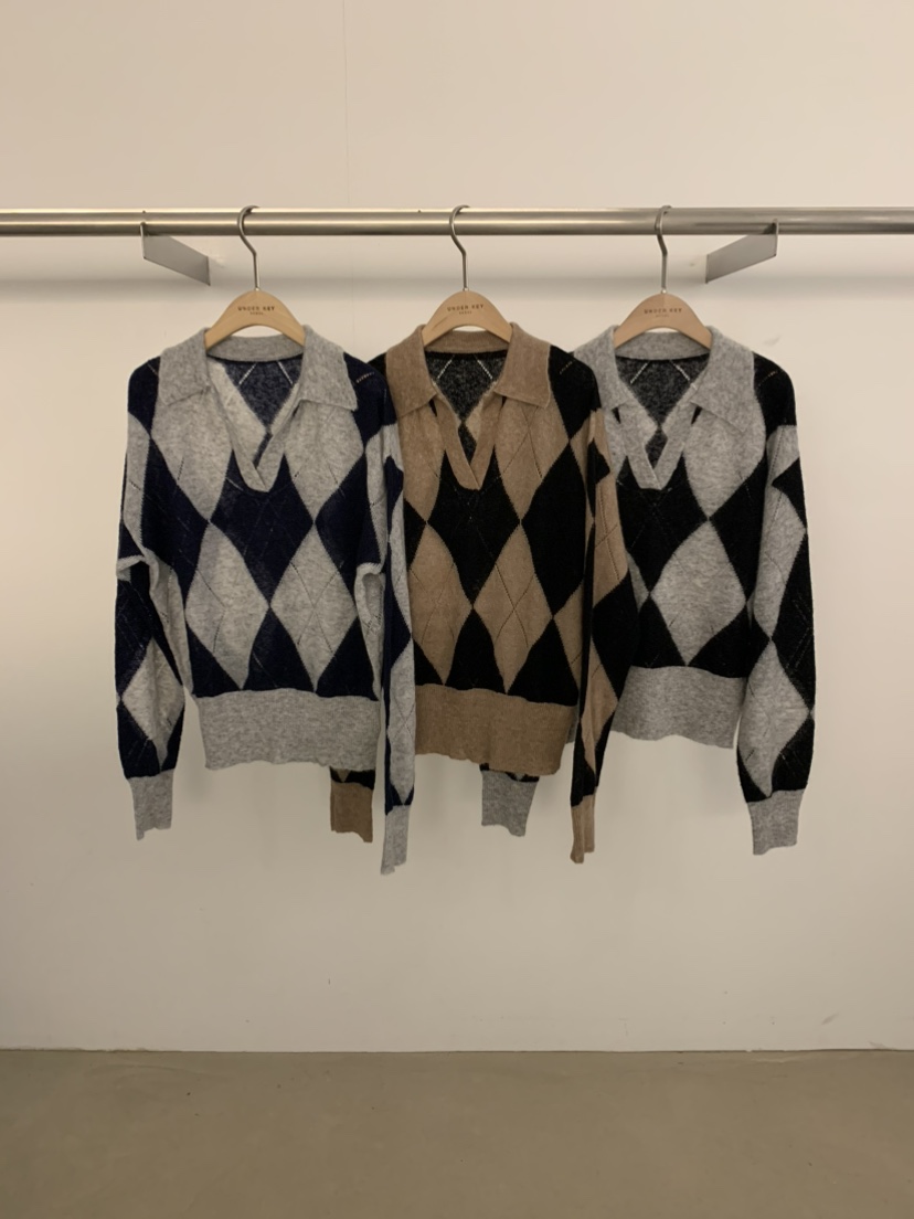 UNDER KEY韓國代購㊣女裝新品職業熱賣時尚25秋冬休閑毛衣UNDER KEY毛衣