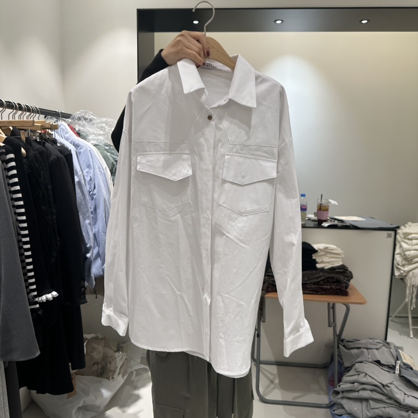 BEENS東大門㊣直郵女士新品人氣真品職業熱賣休閑襯衫蕾絲衫BEENS襯衫/蕾絲衫圖色3