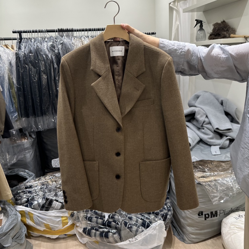 NOTTINGHAM韓國代購㊣女士新品職業推薦時尚休閑25秋冬夾克NOTTINGHAM夾克