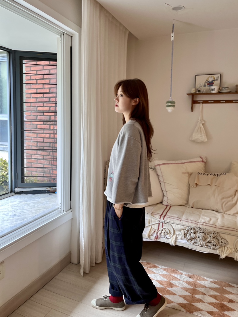 AT NOTE韓國代購㊣女裝新品熱賣休閑職業人氣時尚休閑褲格紋AT NOTE休閑褲